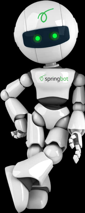 Springbot White Robot Pose PNG