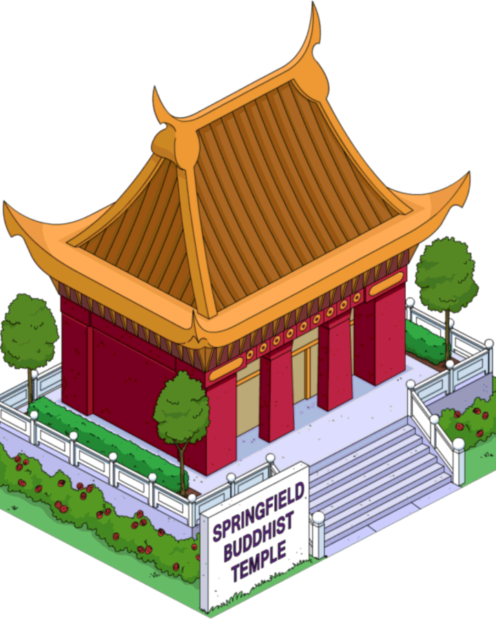 Springfield Buddhist Temple Illustration PNG