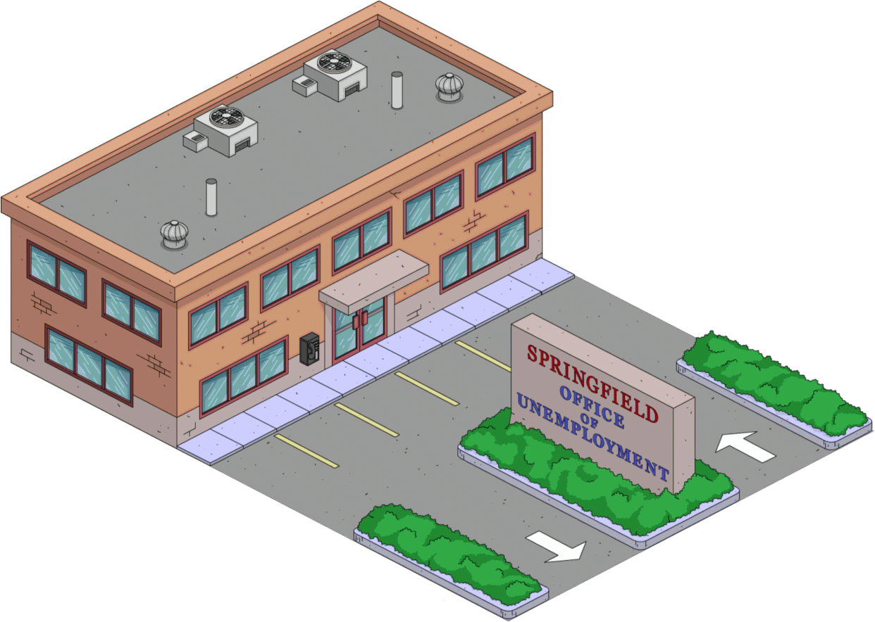 Springfield Unemployment Office Illustration PNG