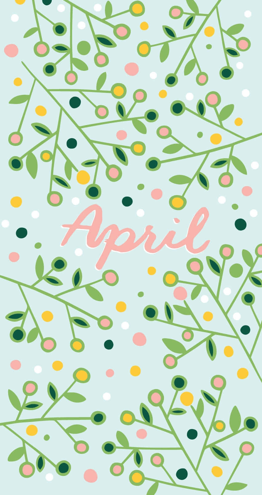 Springtime April Floral Background Wallpaper