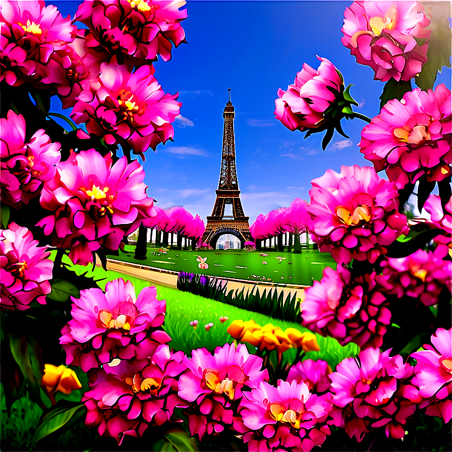 Springtime At Torre Eiffel Png Cmu PNG