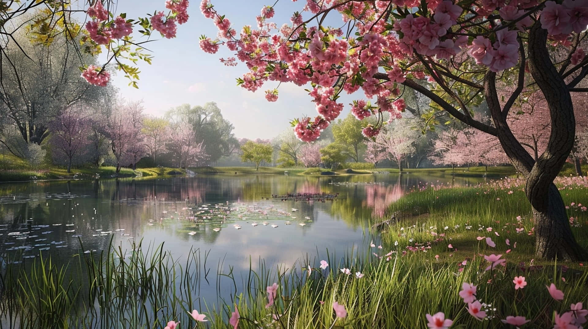 Springtime Blossom Paradise Wallpaper
