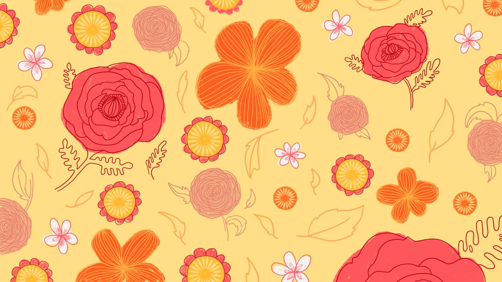 Springtime_ Floral_ Pattern Wallpaper