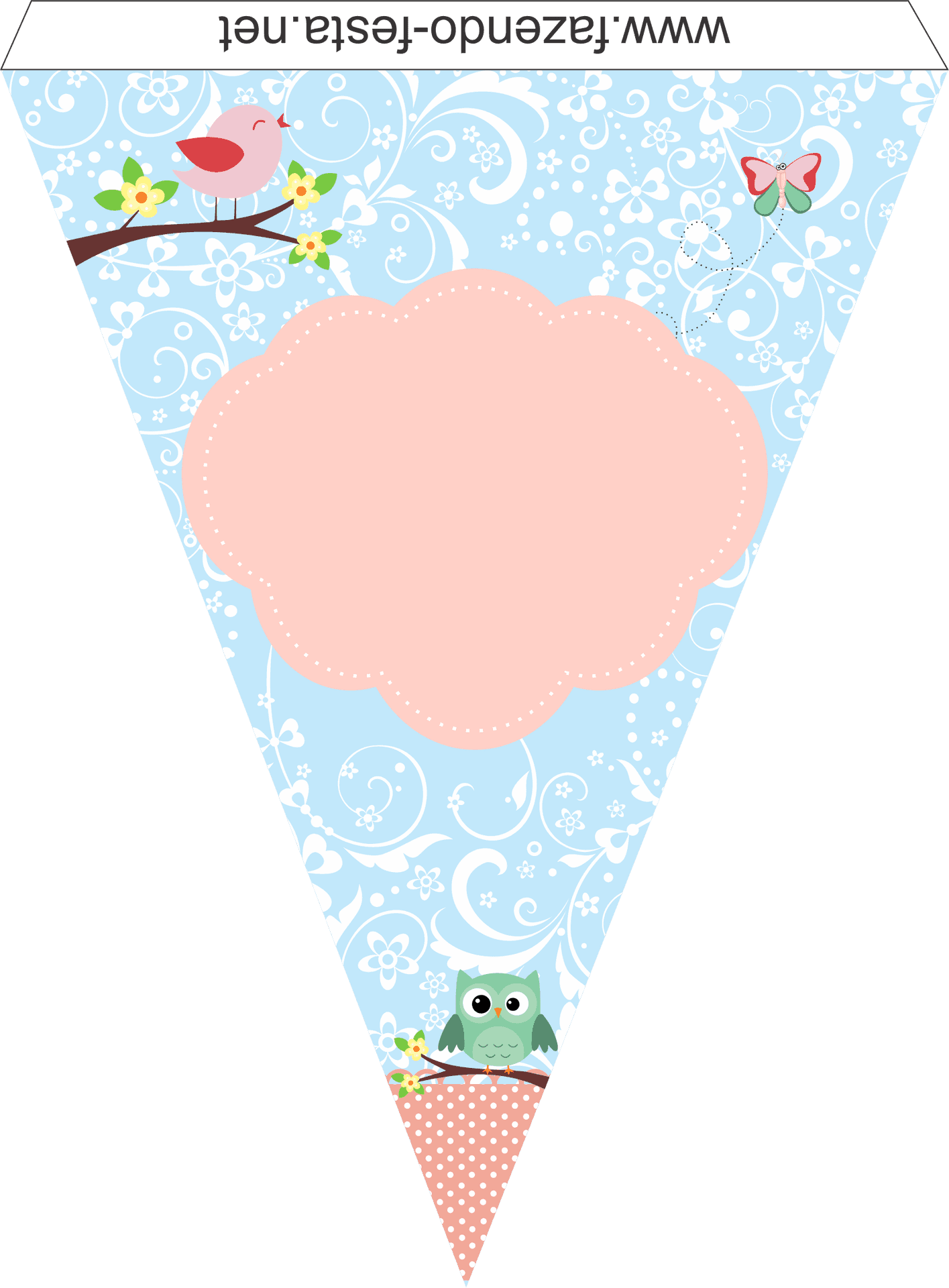 Springtime Pennant Banner Design PNG