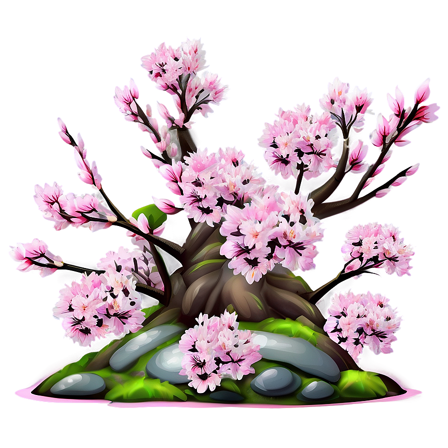 Springtime Sakura Tree Scenery Png 06122024 PNG