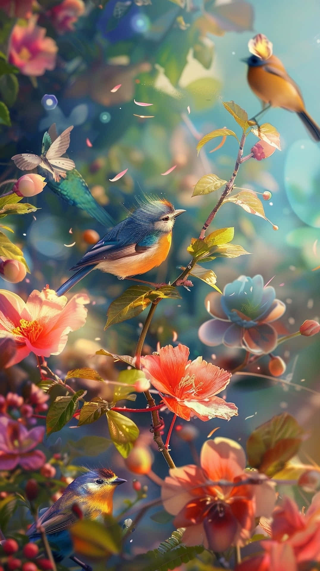 Springtime_ Symphony_of_ Birds_and_ Blossoms.jpg Wallpaper