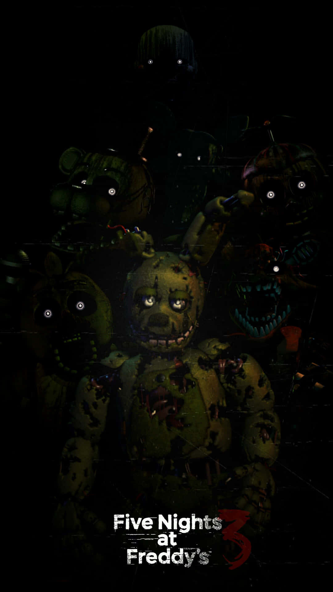 Mysterious Springtrap Lurking in the Shadows Wallpaper