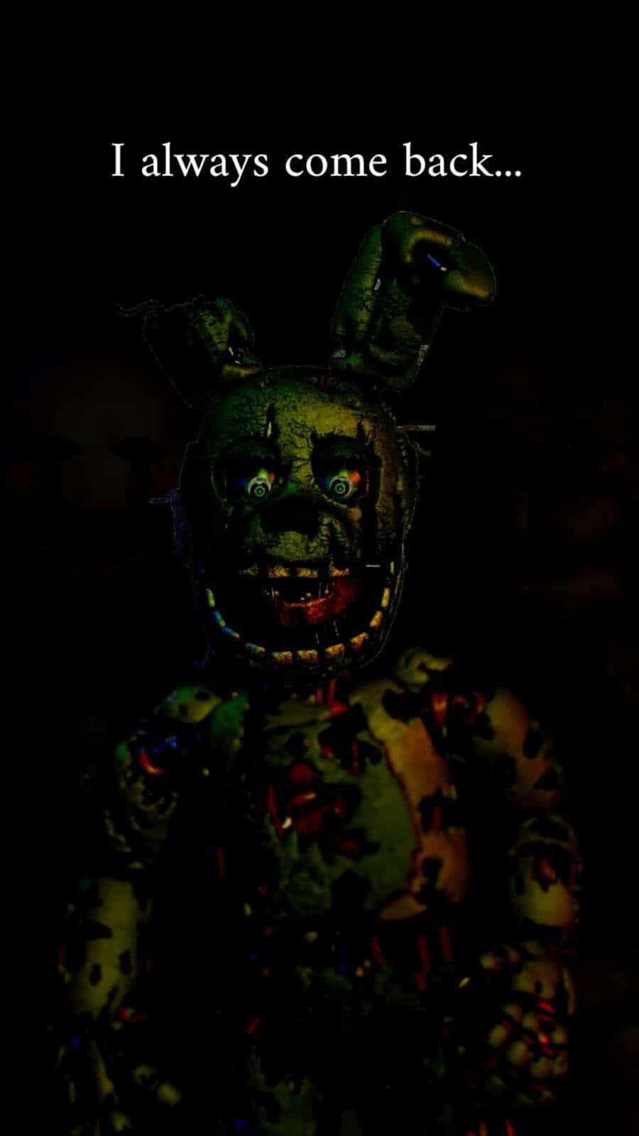 Springtrap in action: Spooky and mysterious character from Five Nights at Freddy's Wallpaper