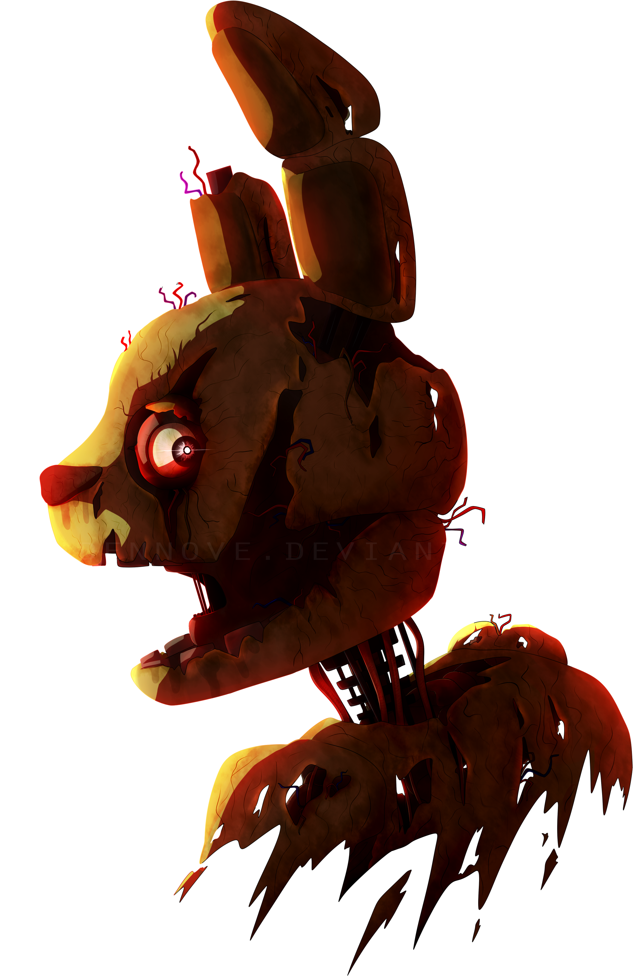Springtrap F N A F Character Art PNG