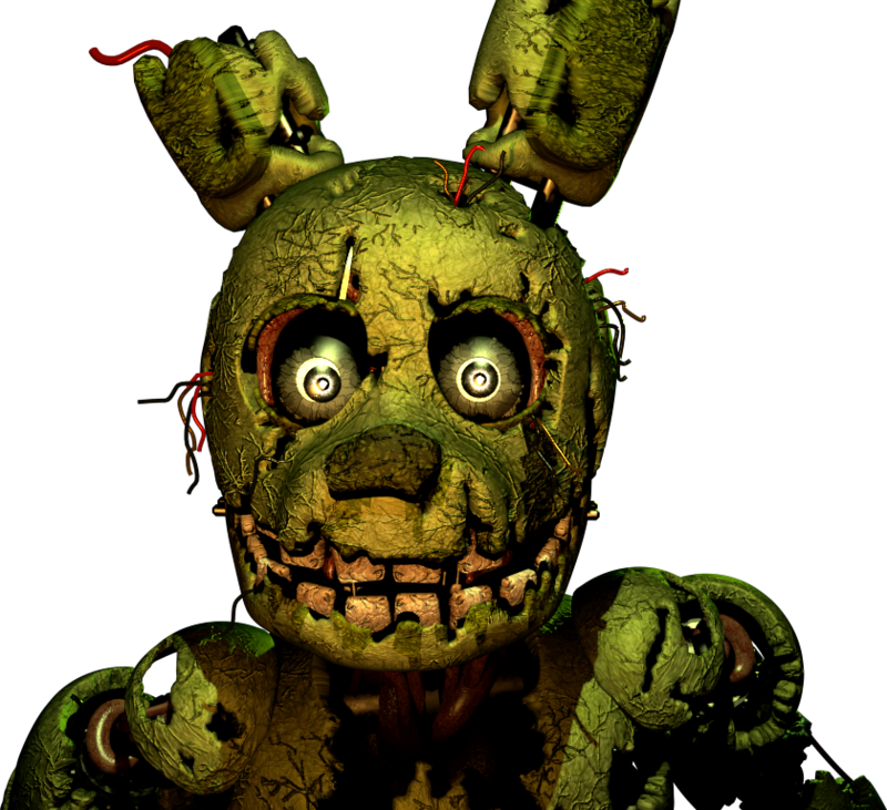 Springtrap F N A F Character Close Up PNG