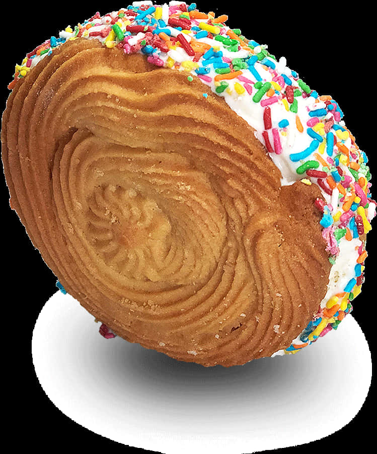 Sprinkled Concha Pastry PNG