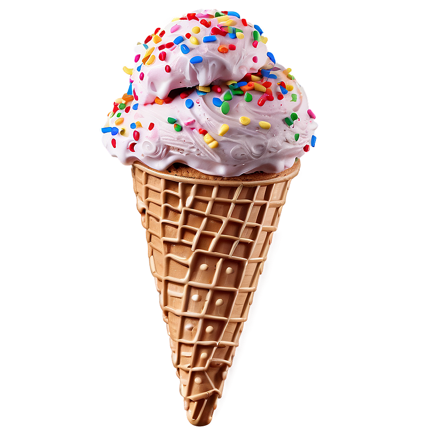 Sprinkled Ice Cream Cone Png Eor PNG