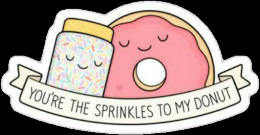 Sprinklesand Donut Cute Illustration PNG