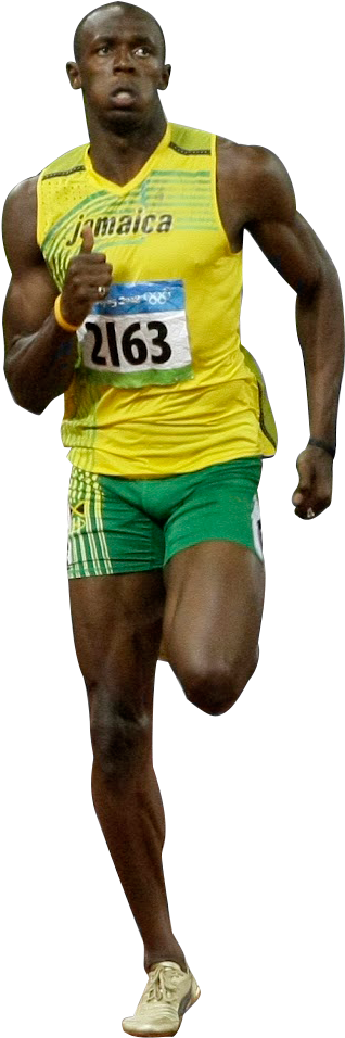 Sprinterin Action Jamaica Team PNG