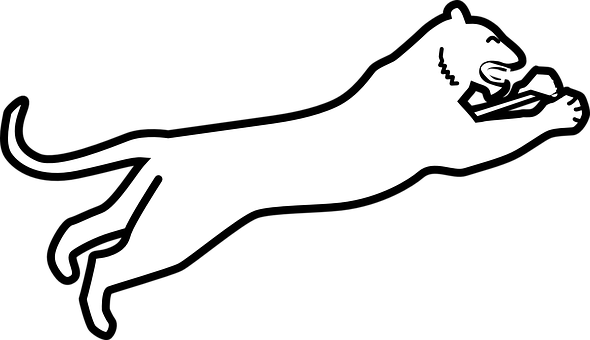 Sprinting Cheetah Silhouette PNG