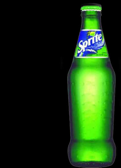 Sprite Bottle Glowing Green Background PNG