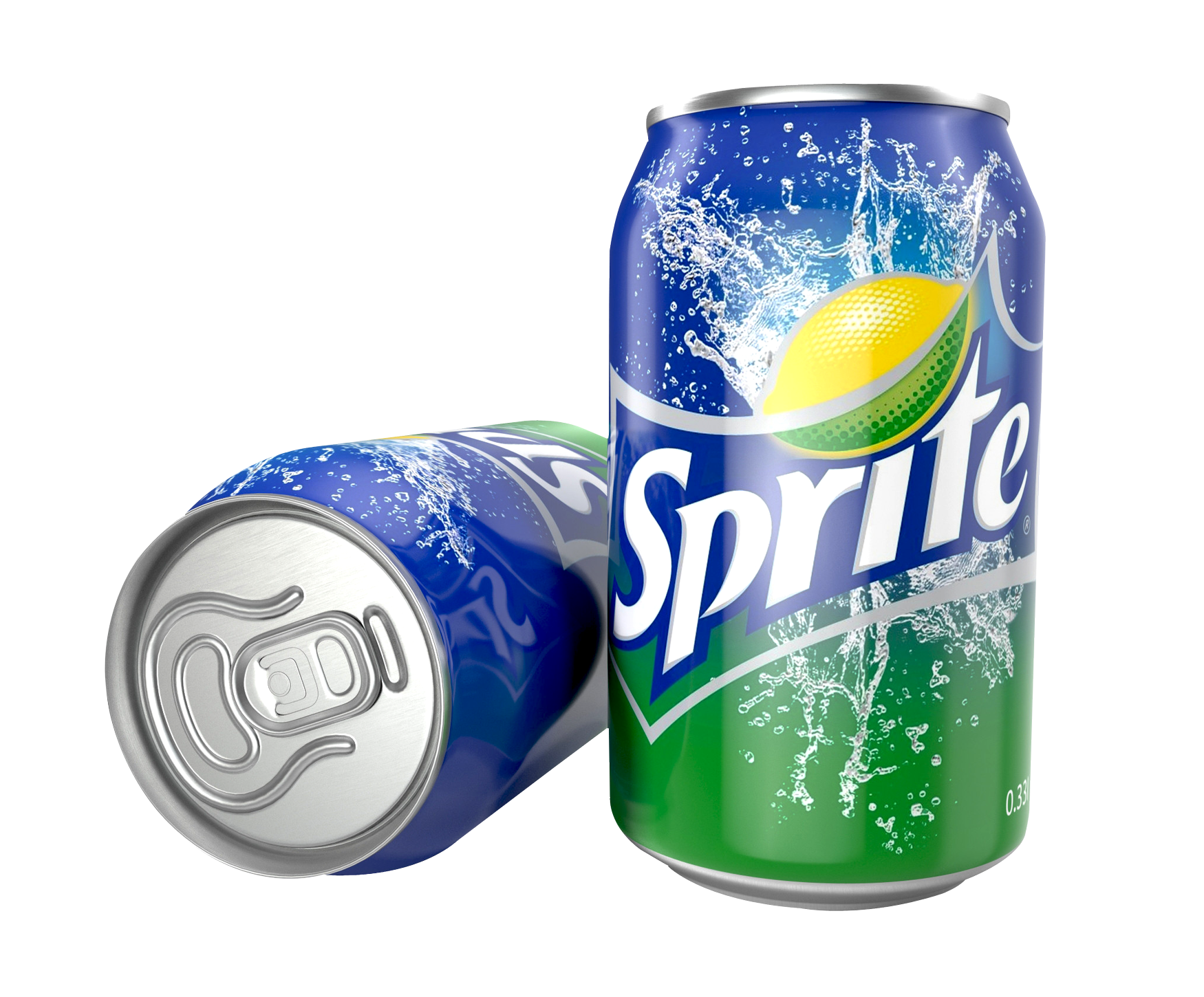 Sprite Soda Cans Splash PNG