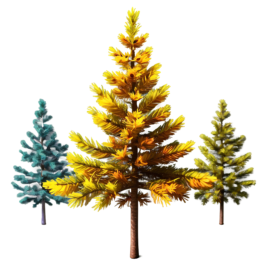 Spruce Tree In Autumn Colors Png Iiw PNG