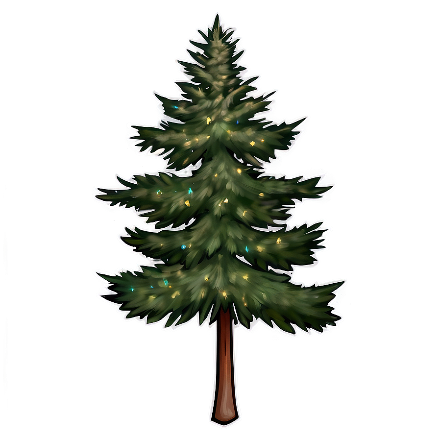 Spruce Tree Under Starry Sky Png Gor99 PNG