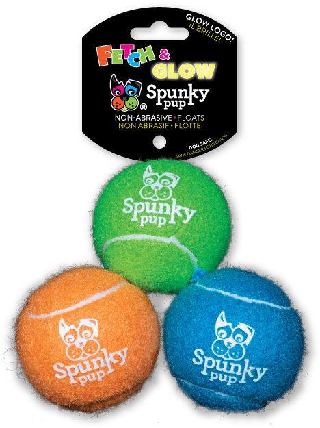 Spunky Pup Fetchand Glow Tennis Balls PNG