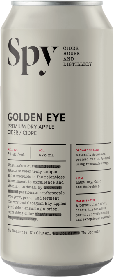 Spy Golden Eye Cider Can PNG