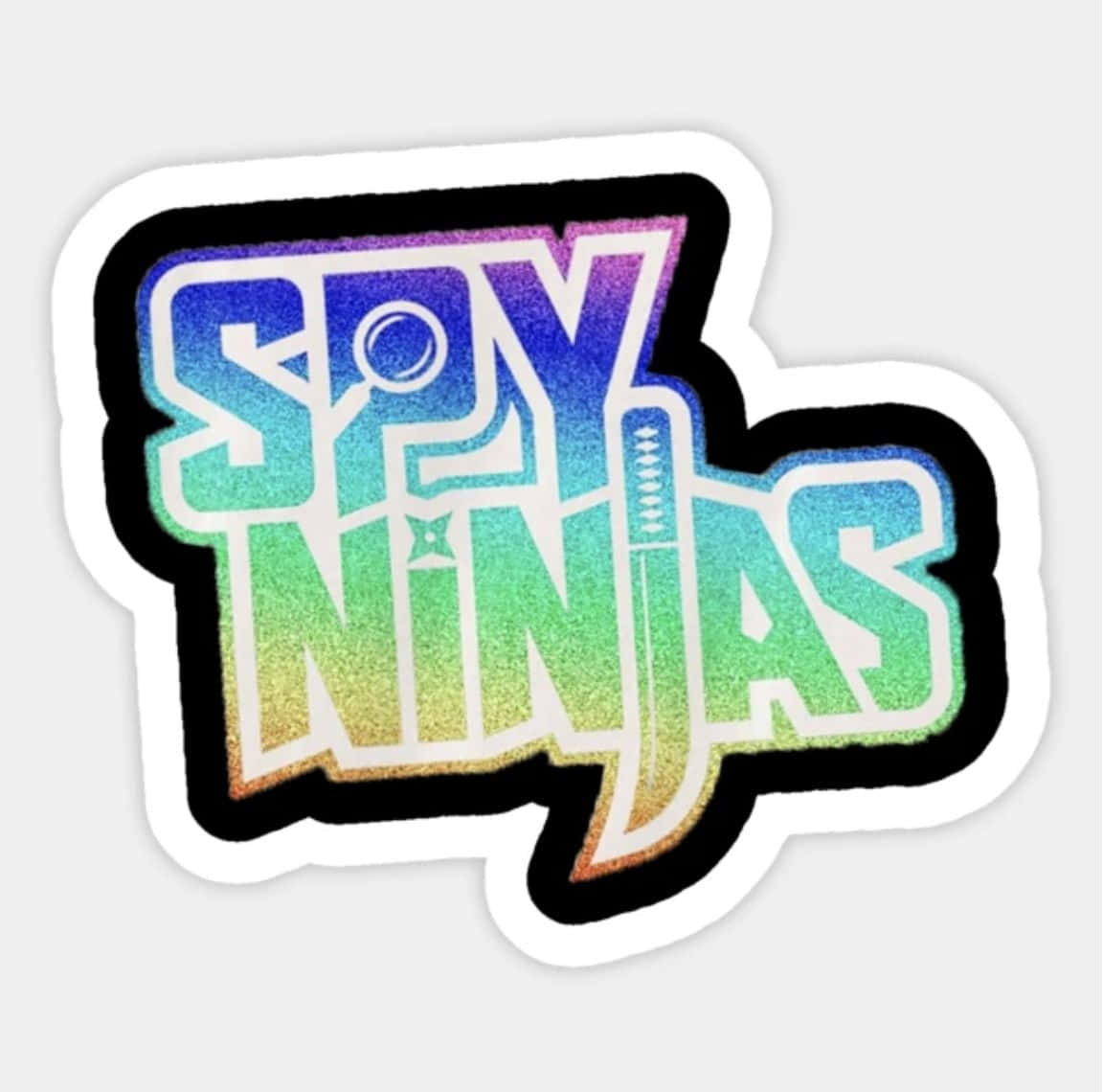 Det Spy Ninjas glitrende stickerbillede