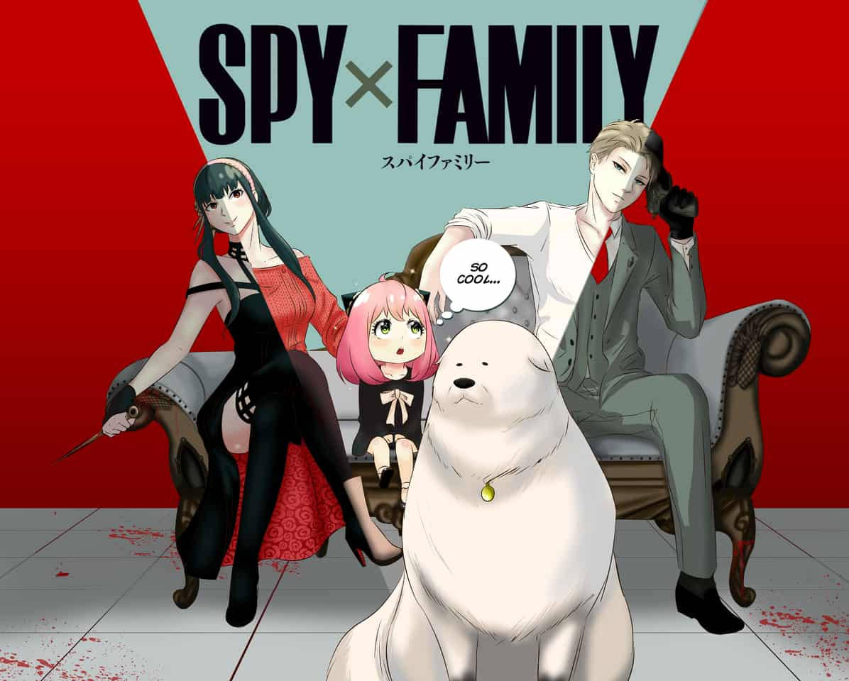Spy X Family With Dog Bond Wallpaper
