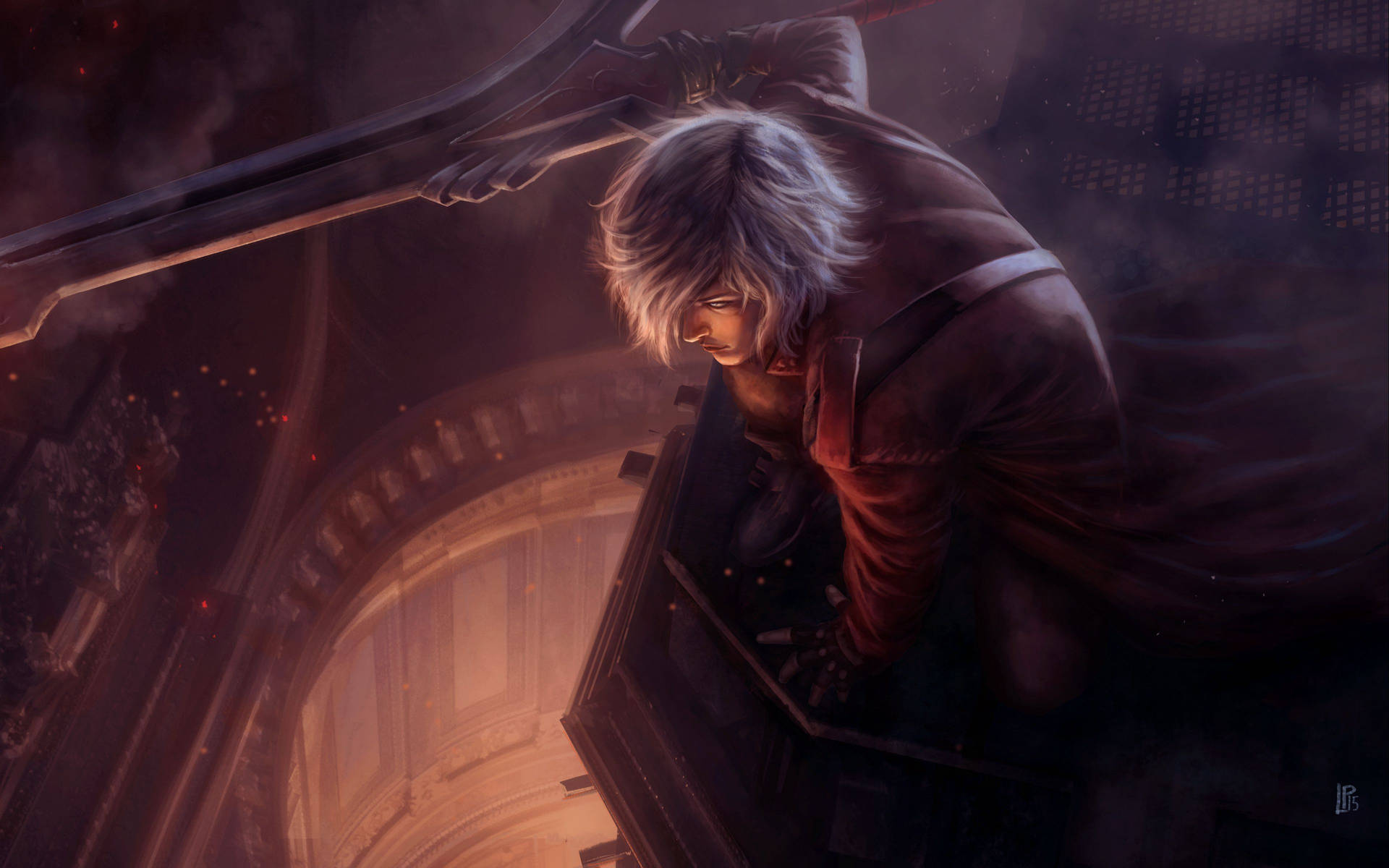 Dante spies on demons in Devil May Cry Wallpaper