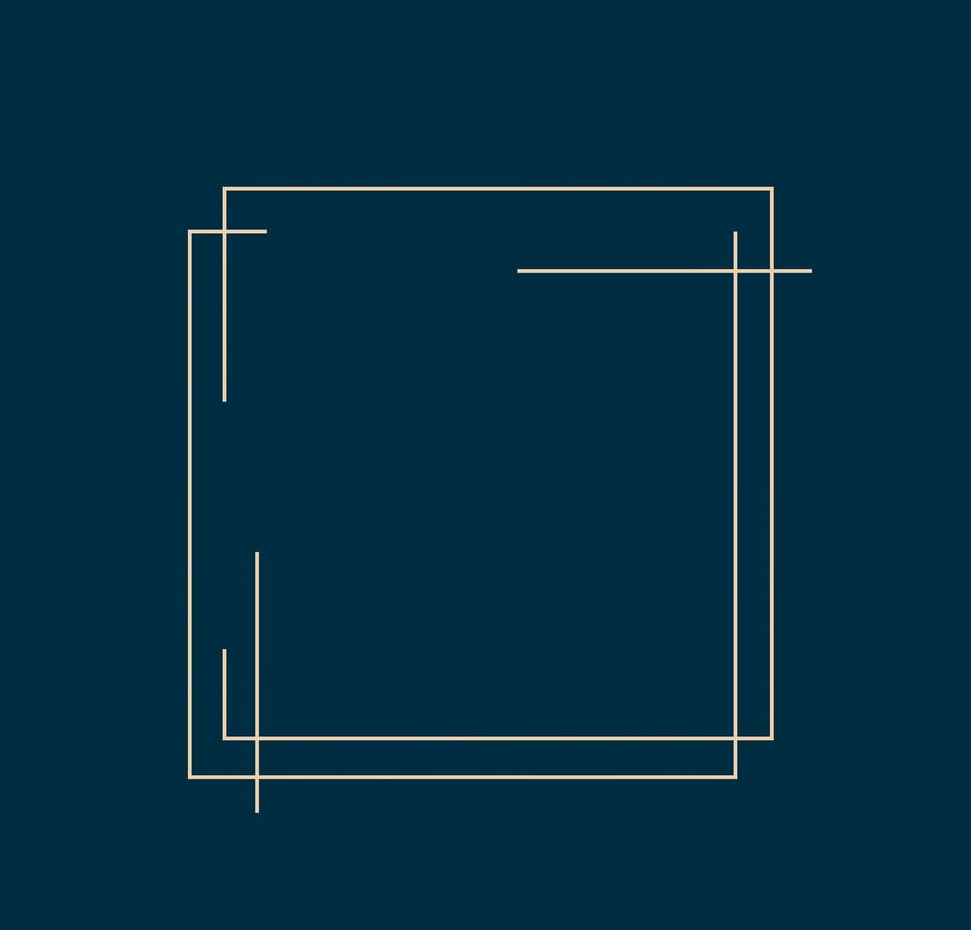 A Square Frame On A Dark Blue Background