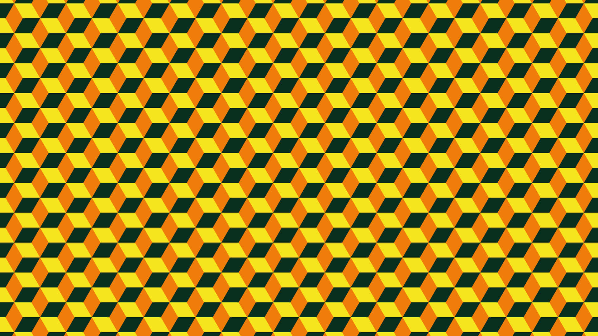 A Yellow And Black Geometric Pattern