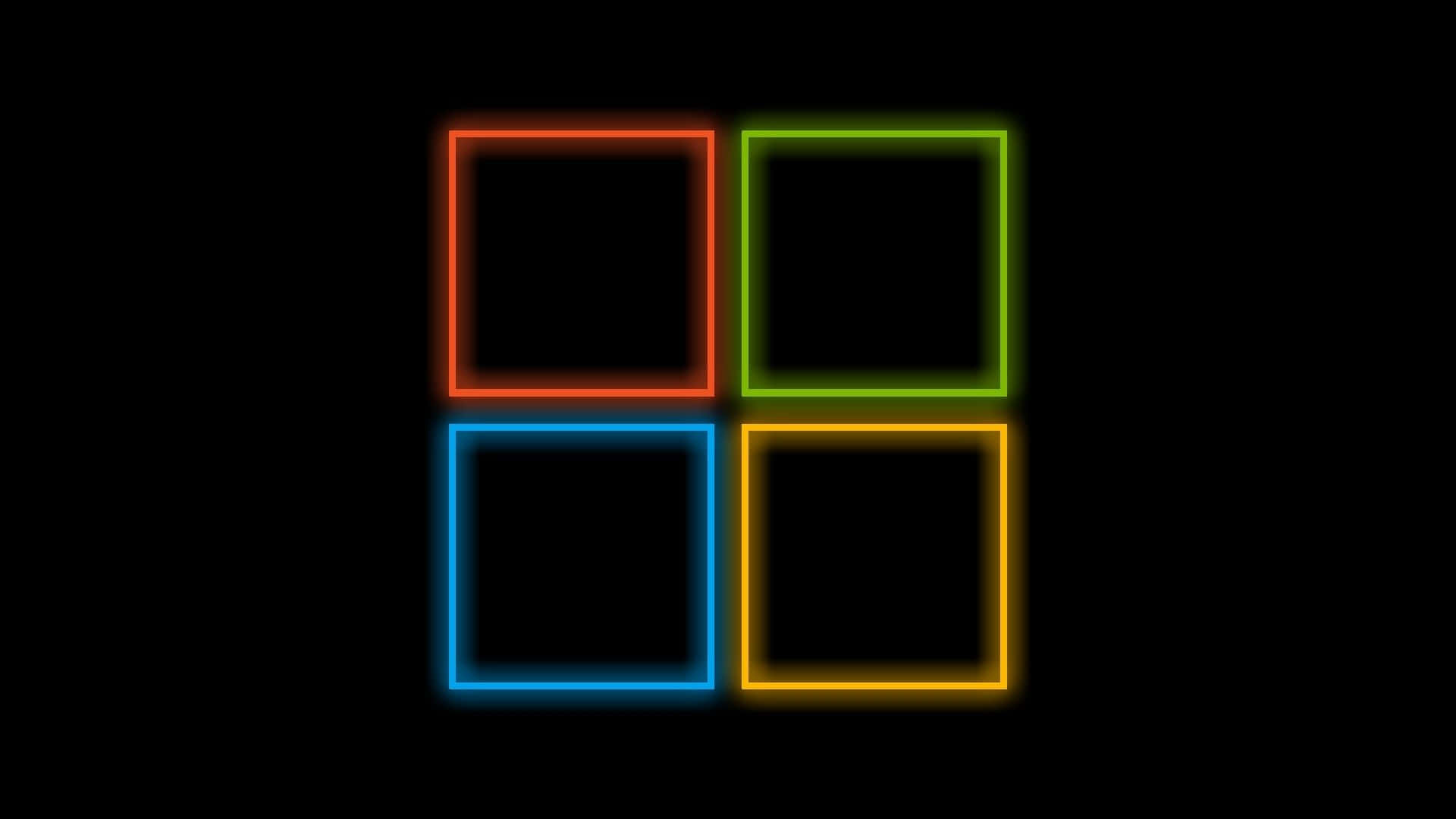 Microsoft Windows 10 Logo In Neon Colors