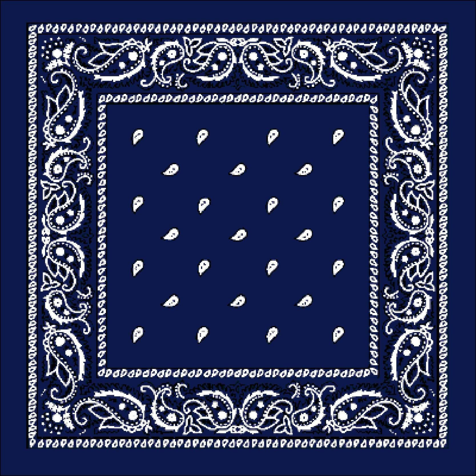 Vivid Blue Bandana with Intricate Paisley Design Wallpaper
