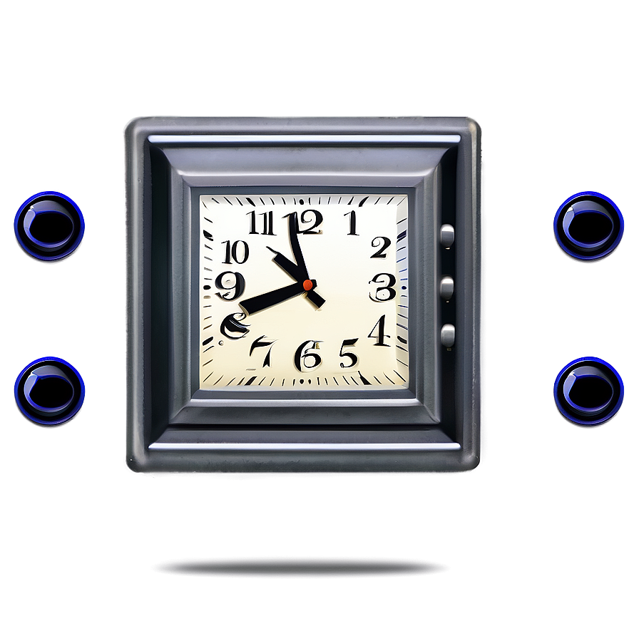 Square Clock Clipart Png Tpa93 PNG