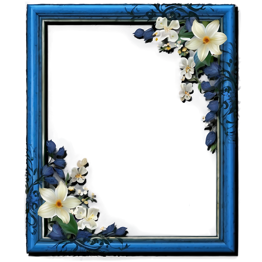 Square Frame With Flowers Png Qda42 PNG