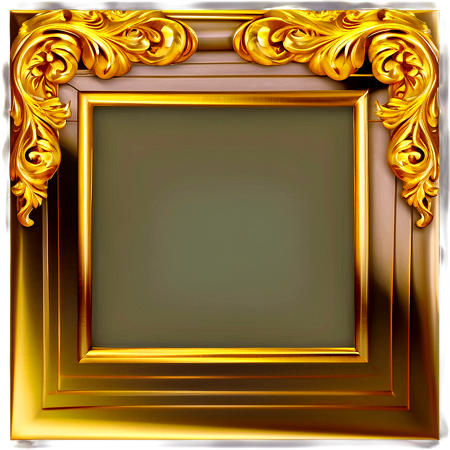 Square Gold Mirror Frame Png Ioj PNG