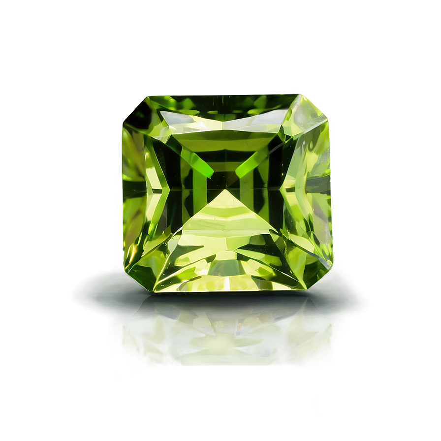 Square Peridot Gemstone Png 06242024 PNG