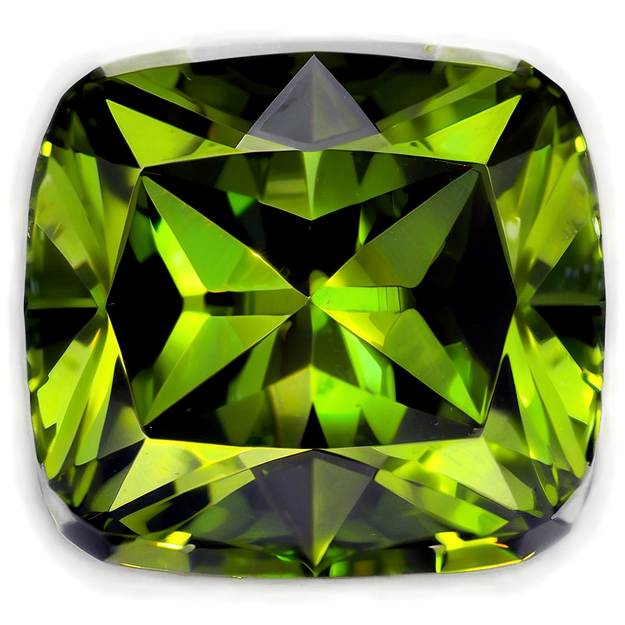 Square Peridot Gemstone Png Bam13 PNG