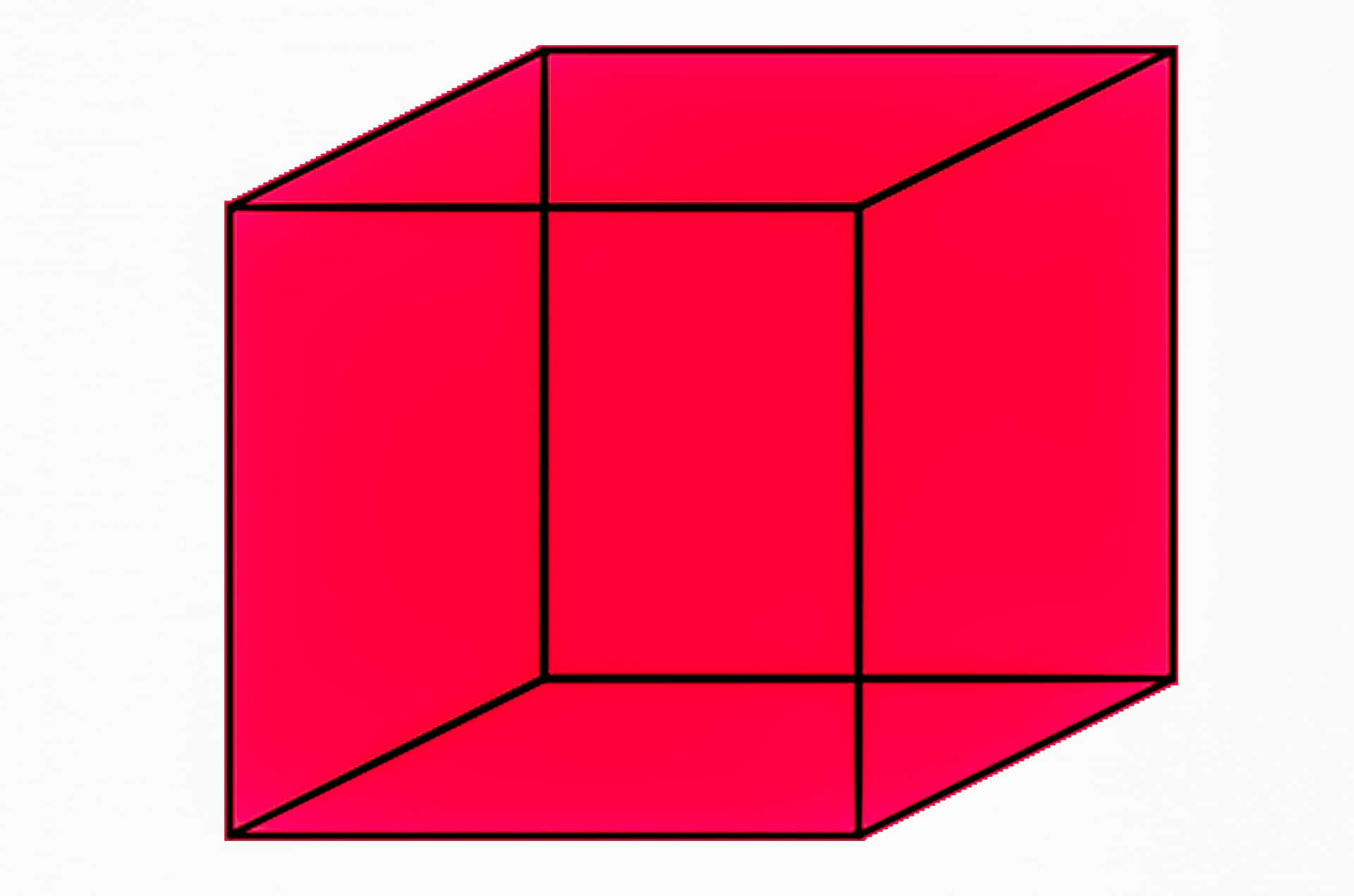 Uncubo Rosso Con Forma Quadrata