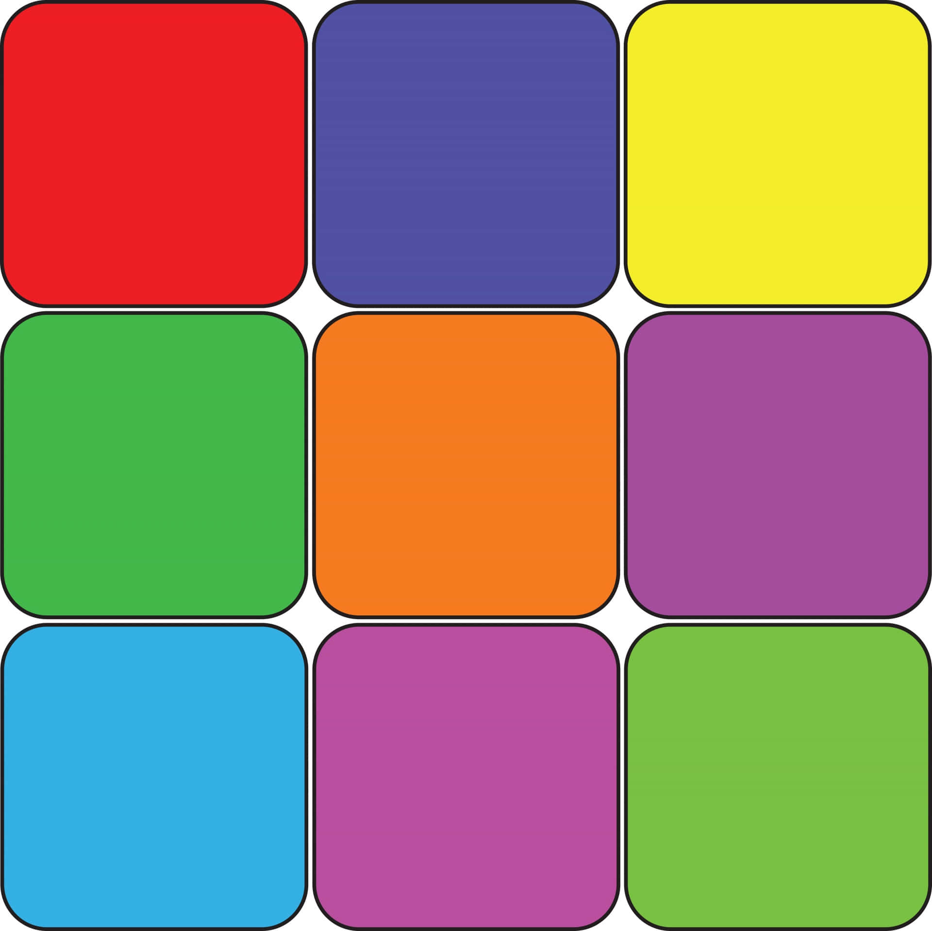 A Colorful Square Puzzle With Different Colors