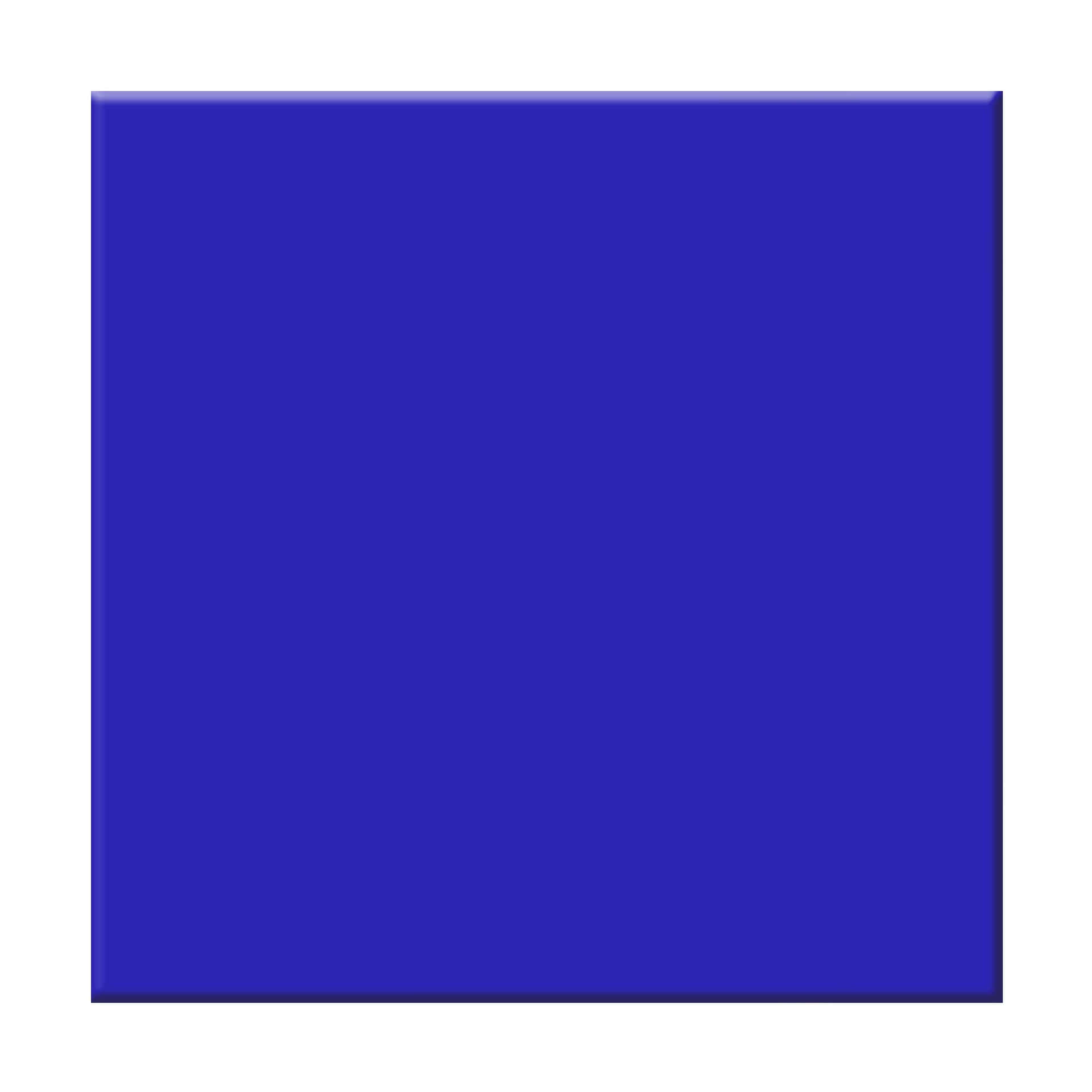 A Square Blue Tile On A White Background
