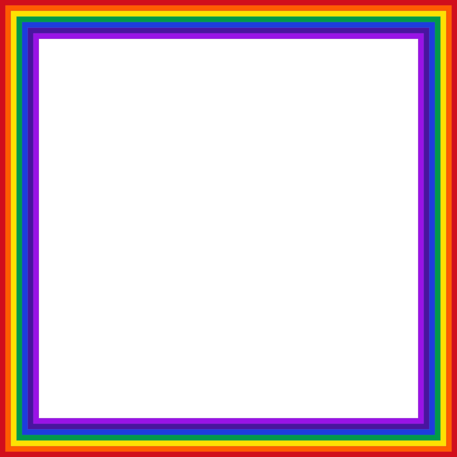Rainbow Frame With A White Background