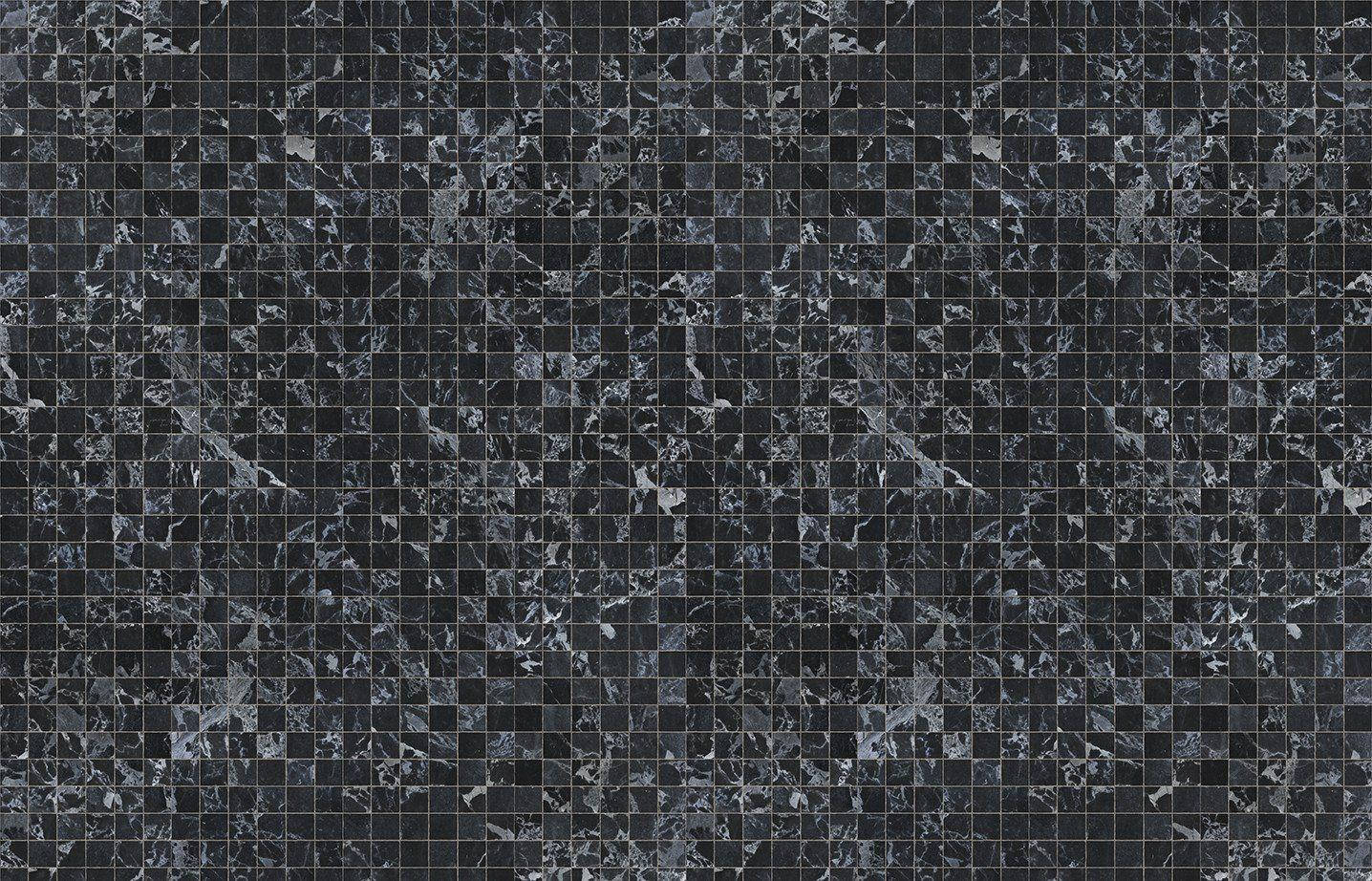 Squared Tiles On Black Marble Iphone Wallpaper