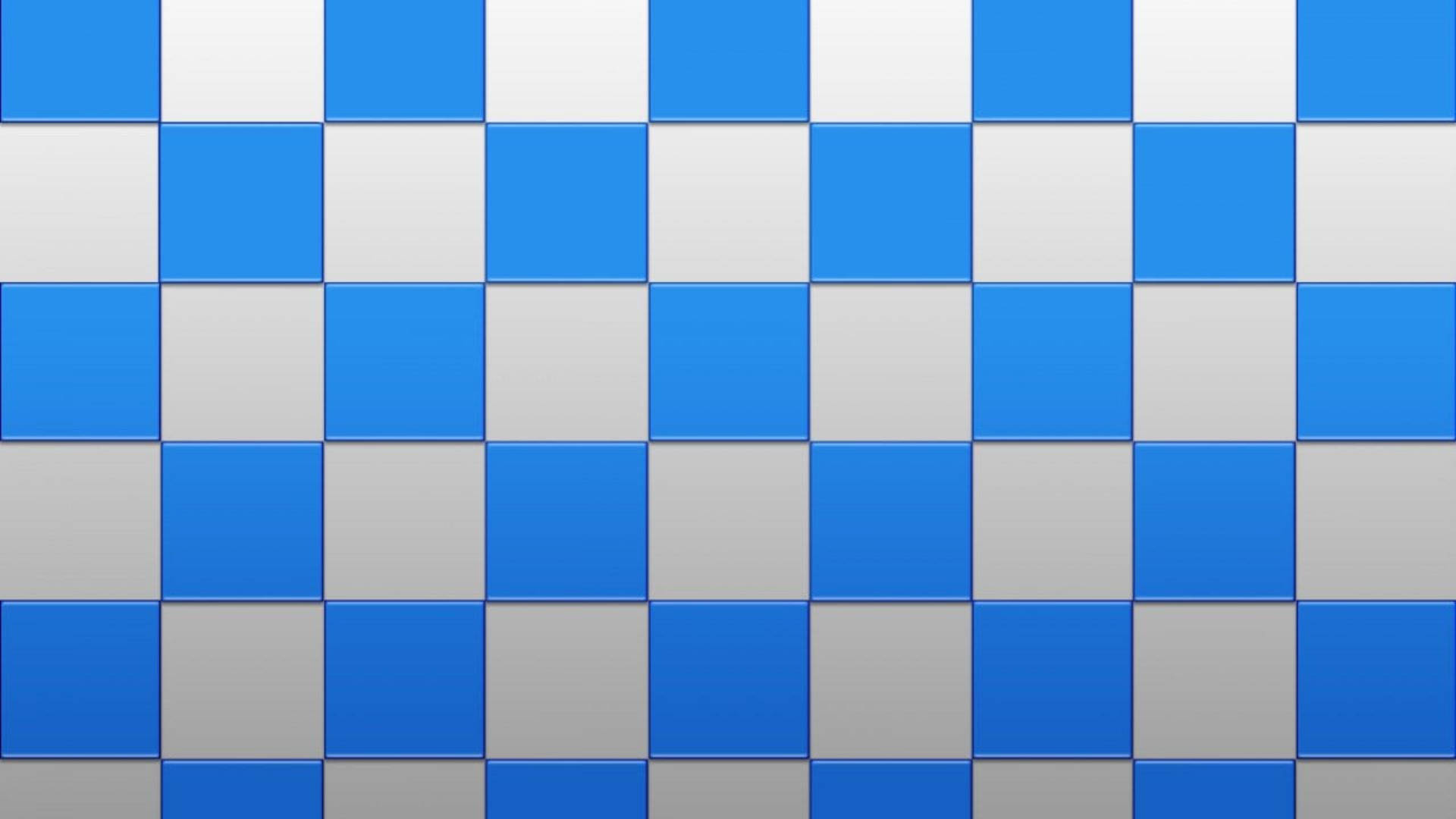 Kvadrater i hvide og blå kløvermønstre Wallpaper