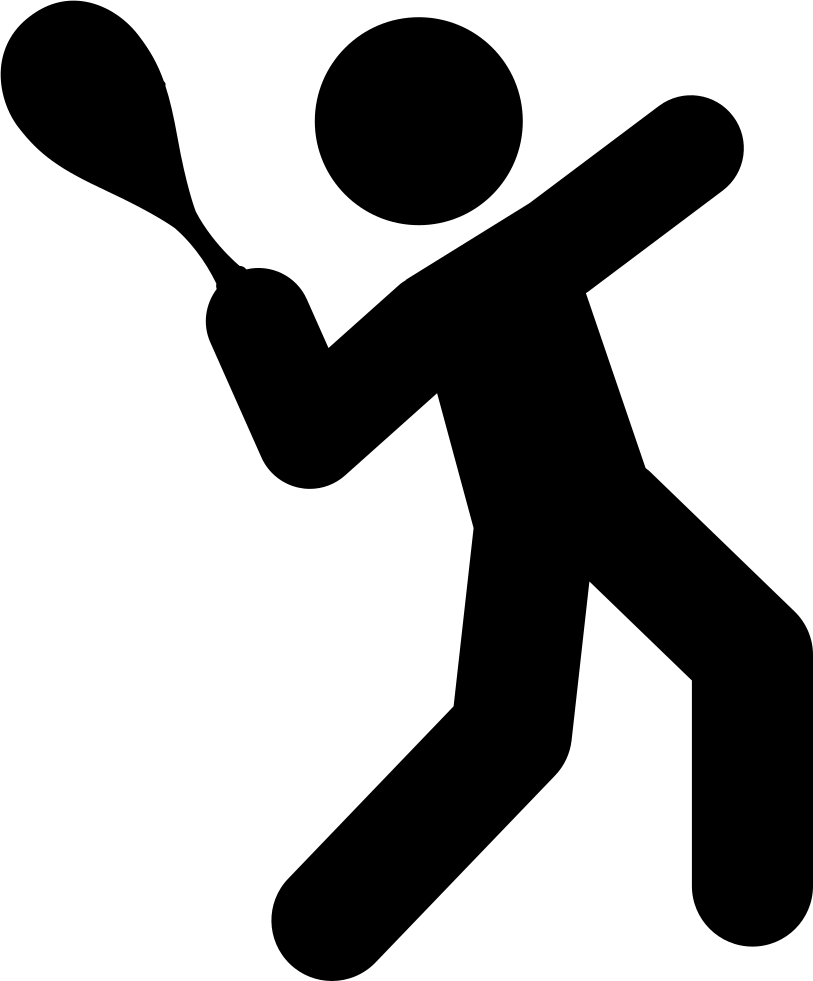 Squash Player Silhouette PNG