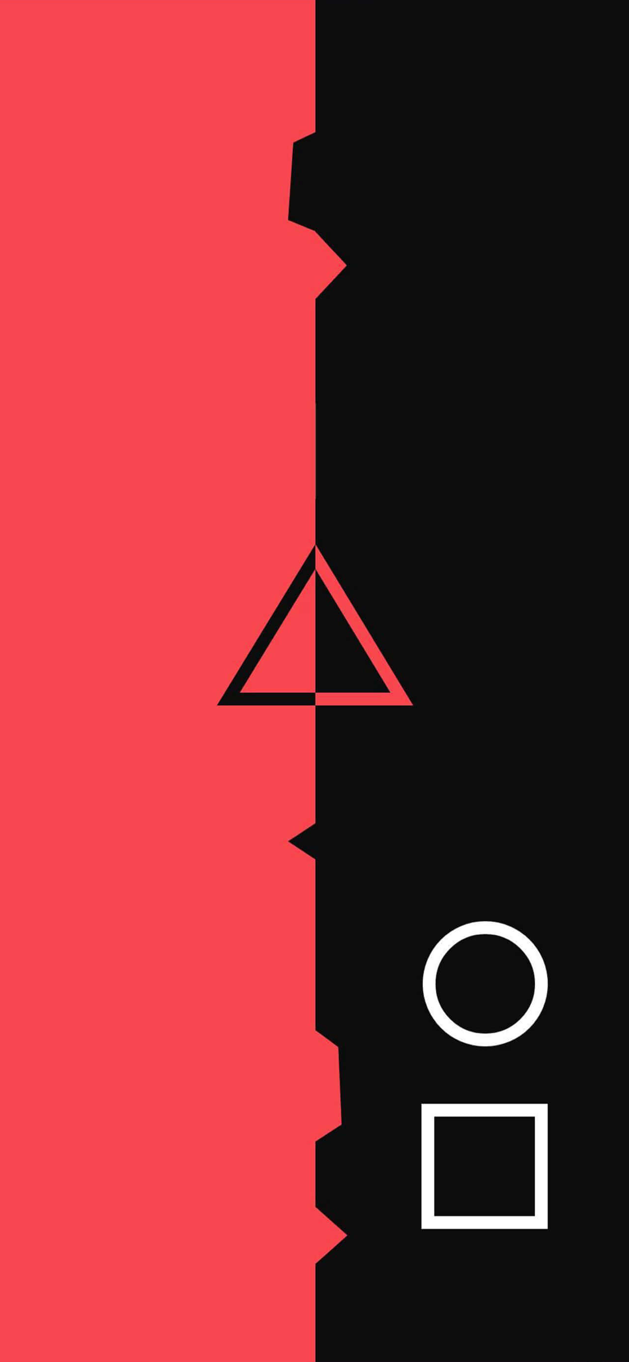 A Black And Red Cover With A Triangle In The Middle