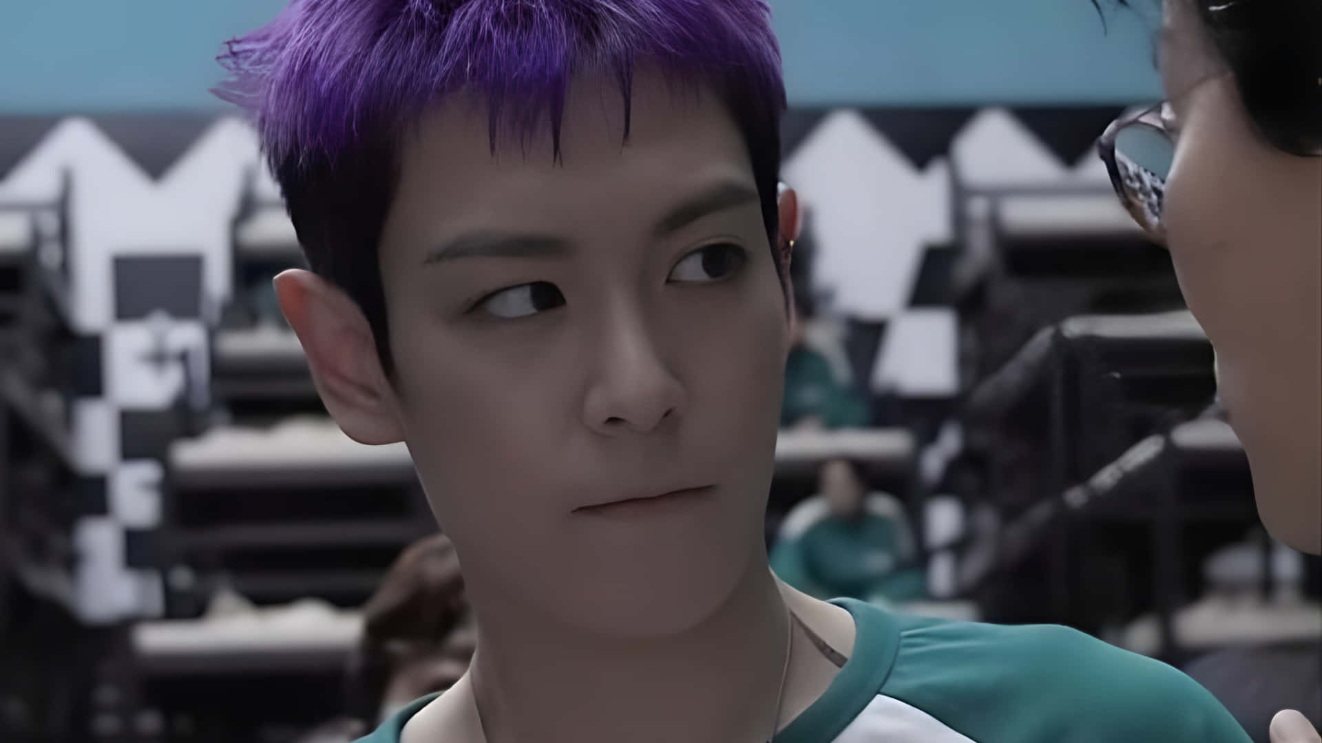 Mirada Intensa De Jugador De Squid Game Fondo de pantalla