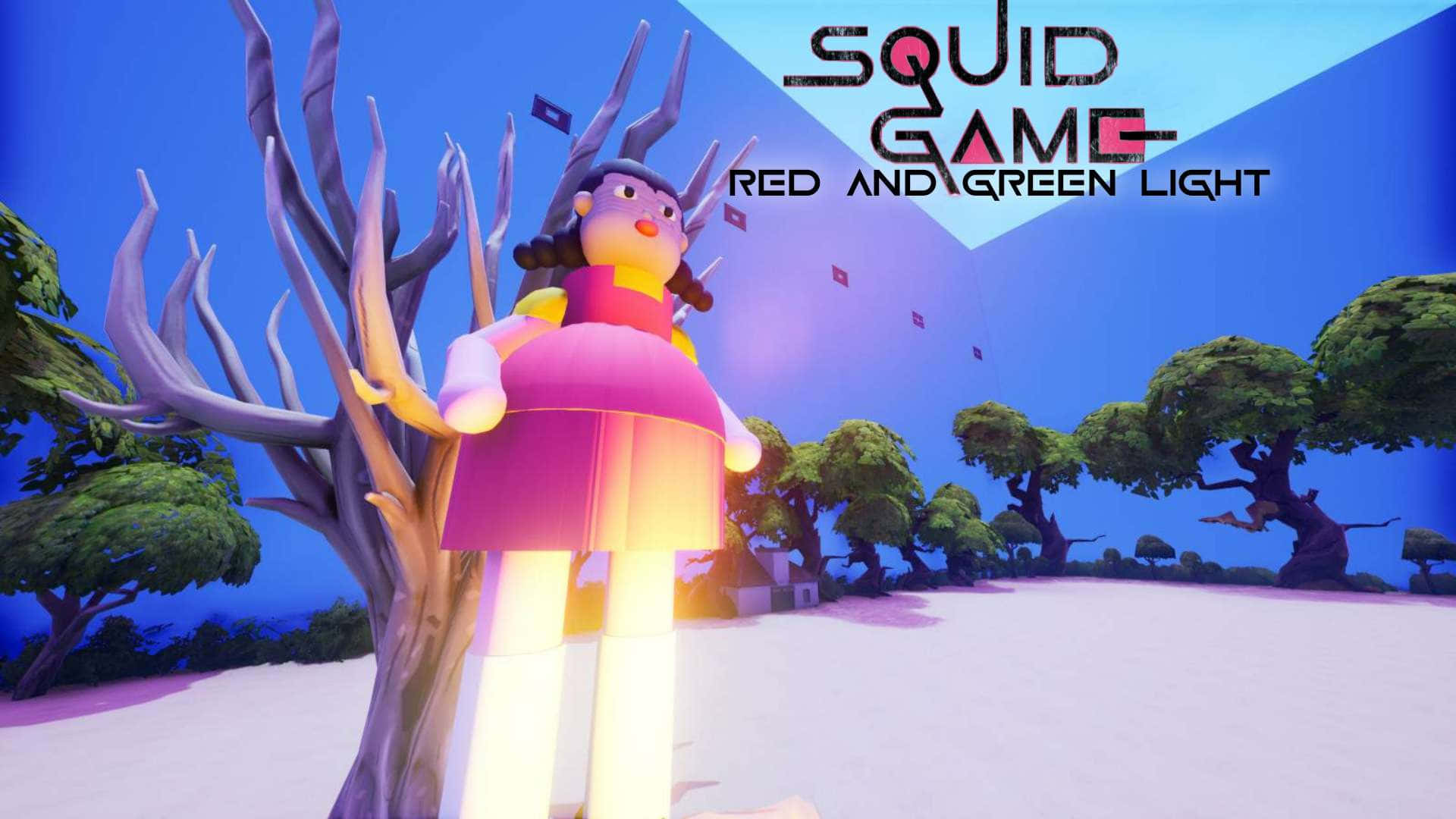 Fondode Pantalla De Fortnite Creative Squid Game Red Light Green Light.