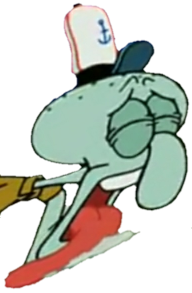 Squidward Dabbing Cartoon Character PNG