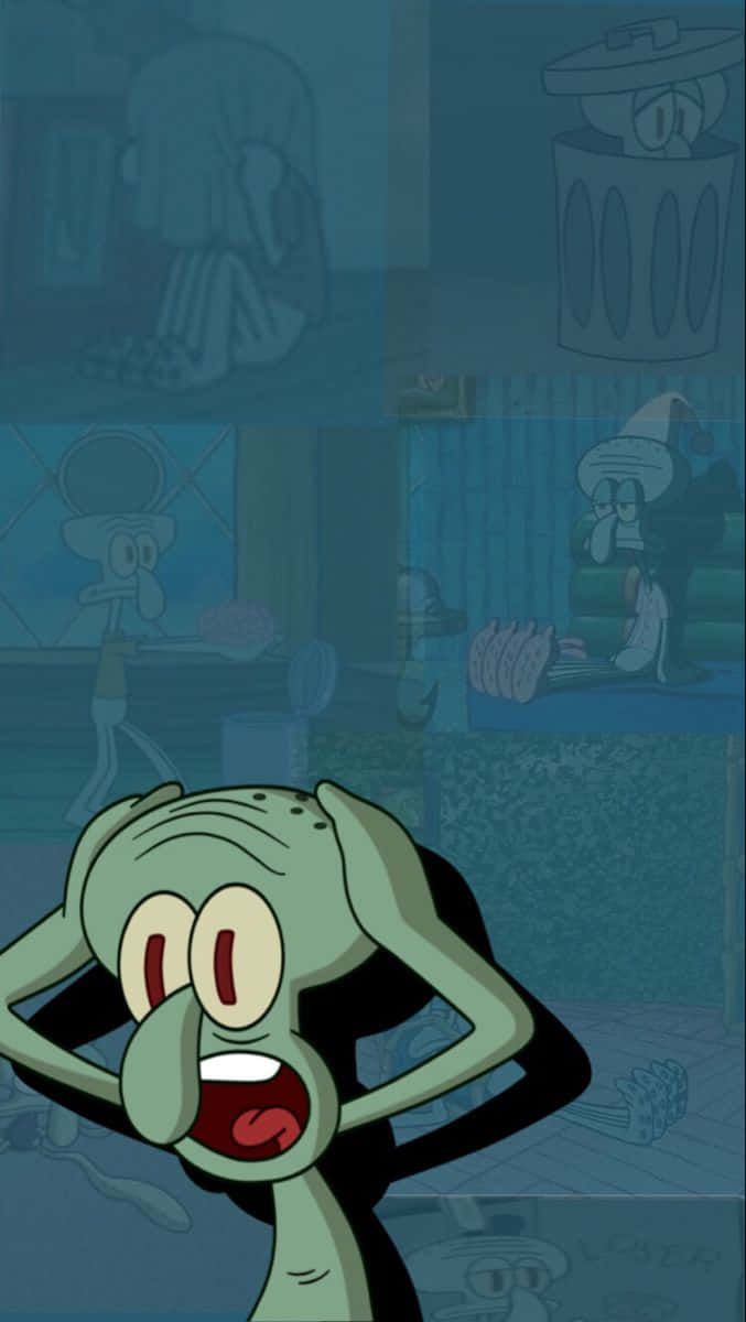 Squidward Tentacles Dalam Keputusasaan Wallpaper