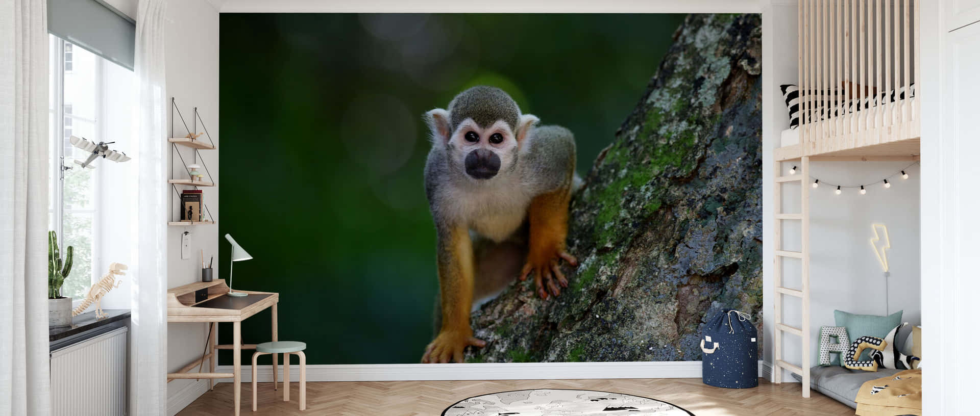 Squirrel Monkey Wall Mural Interior Wallpaper